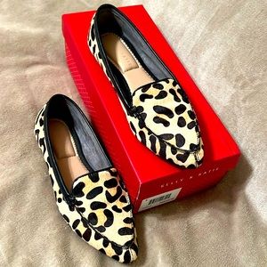 Kelly & Katie Jordi horsehair Leopard print Flats